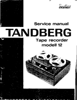 Tandberg 12 - Service Manual 